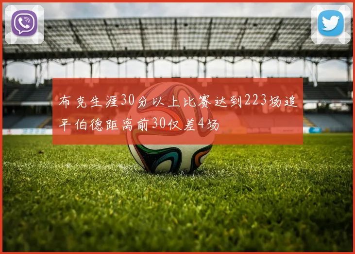 布克生涯30分以上比赛达到223场追平伯德距离前30仅差4场